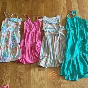 Cat & Jack Pastel Tie-Dye Tank Dress - Turquoise, Pink, Peach